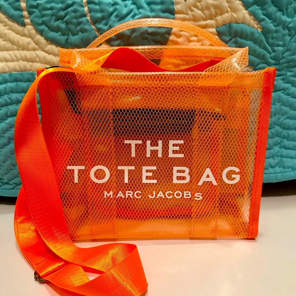 New- Marc Jacobs Tote - Knock off- clear orange-cross body bag